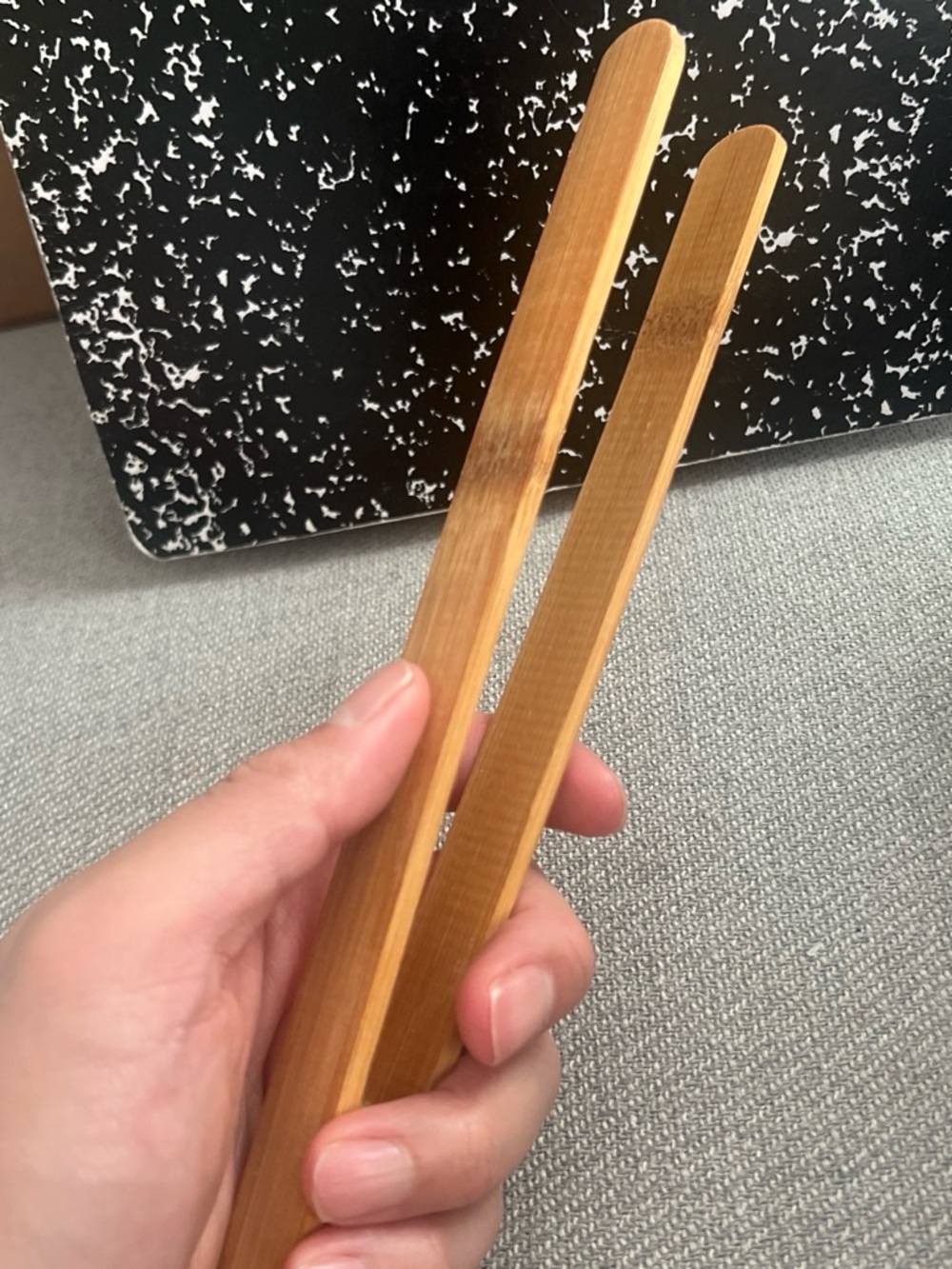 Bamboo Kitchen Tongs - Natural Wood